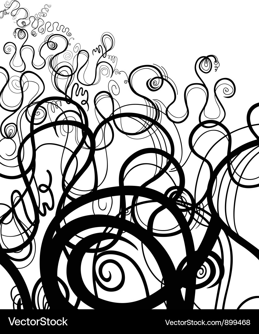 Black and White Swirl Ornament – Royalty-Free Vector | VectorStock, image size:838x1080