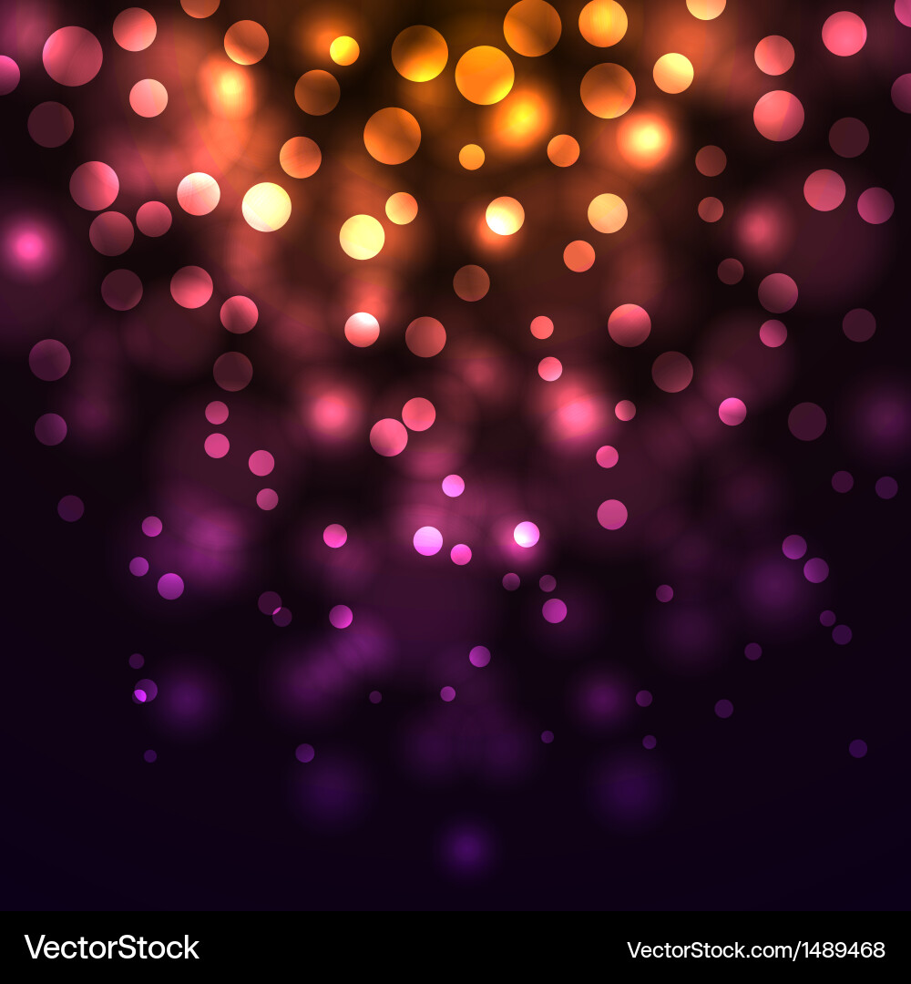 Falling Lights Dark Background vector image