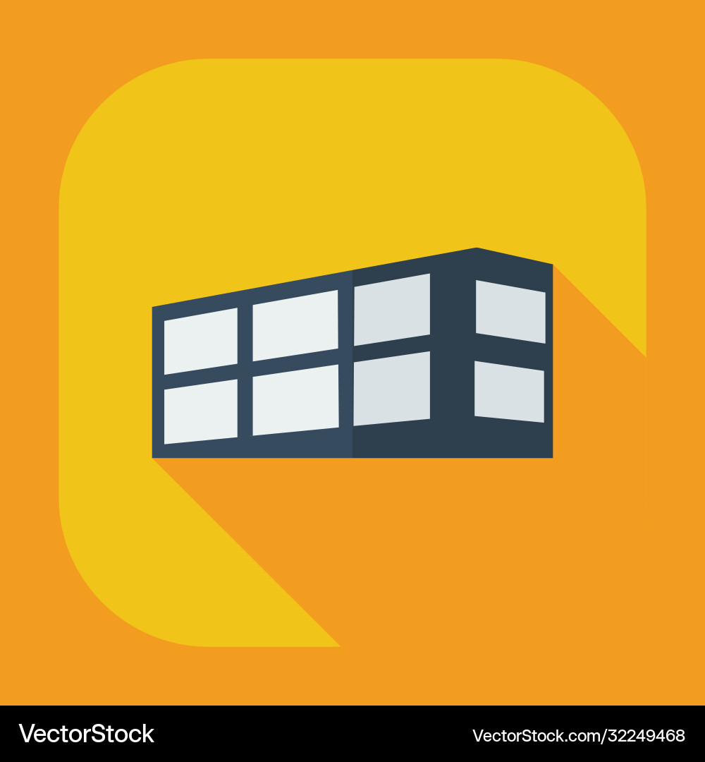 Flat modern design with shadow icons building Flat modern design with shadow icons building Vector Image