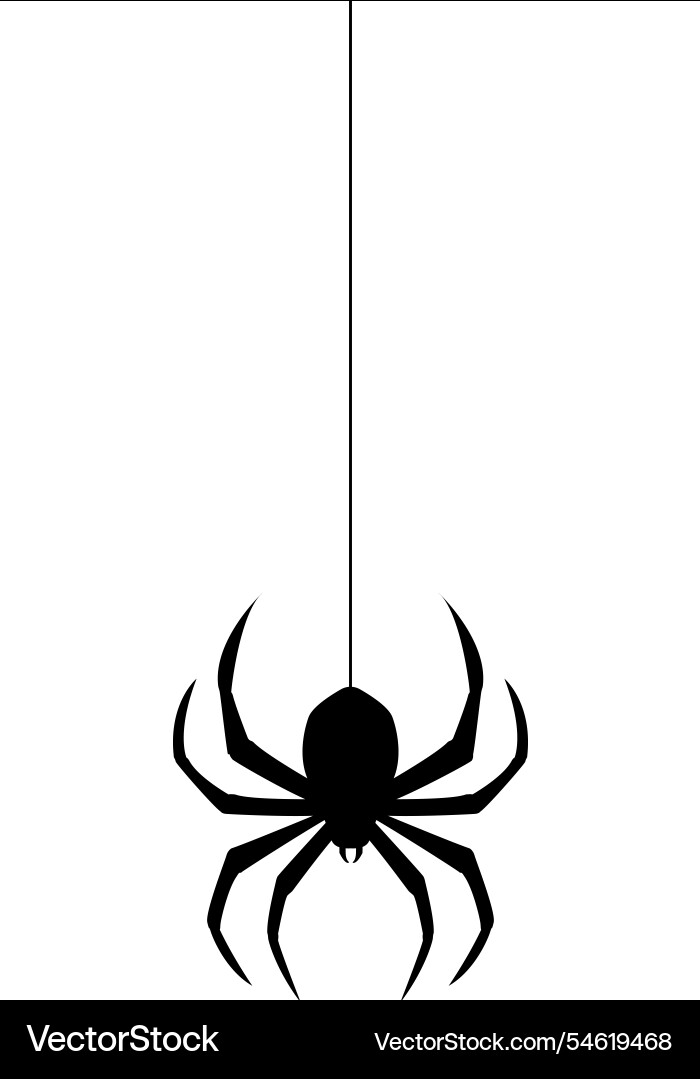 Hängende Spinne Ikone Silhouette halloween Hängende Spinne Ikone Silhouette halloween vektorbild