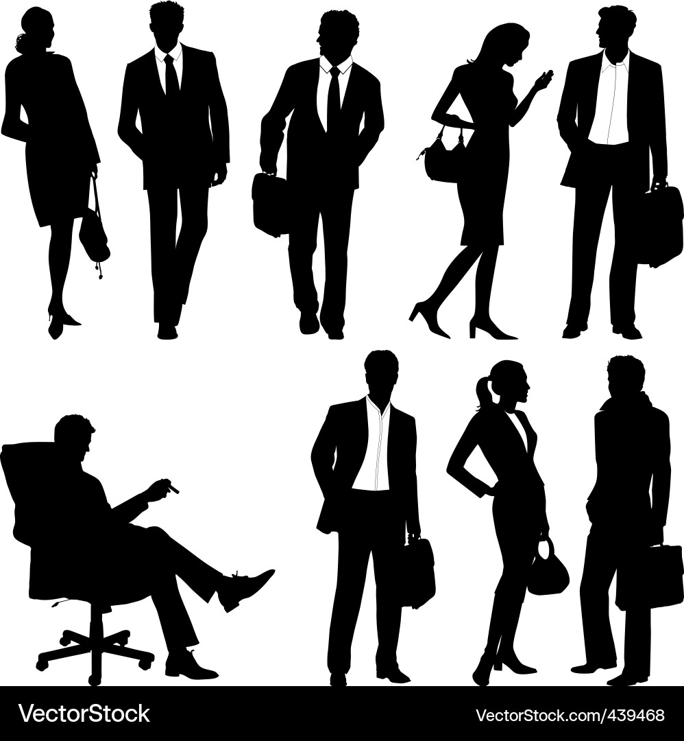 Teamwork Silhouettes Vector Image