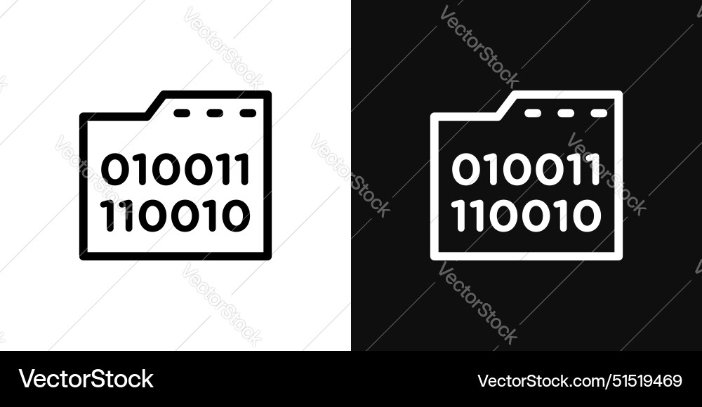 Binary code icon Vector Image