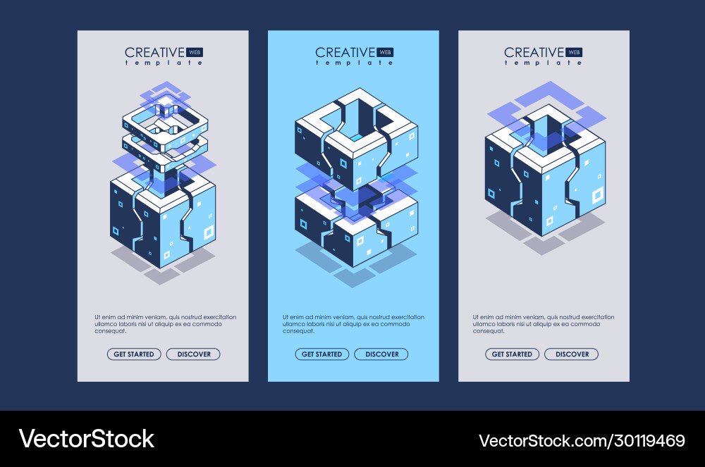 Data visualization abstract geometric elements Data visualization abstract geometric elements vector image