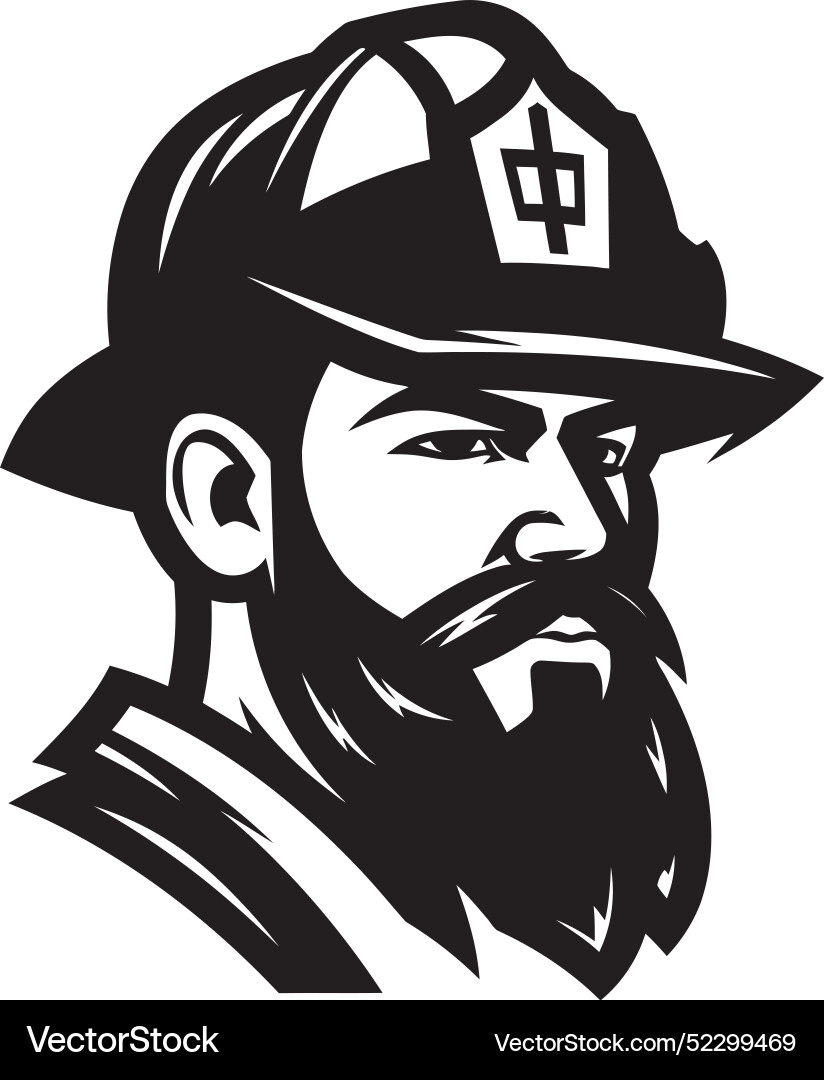 Firefighter gear artmonochrome fire departm Firefighter gear artmonochrome fire departm vector image