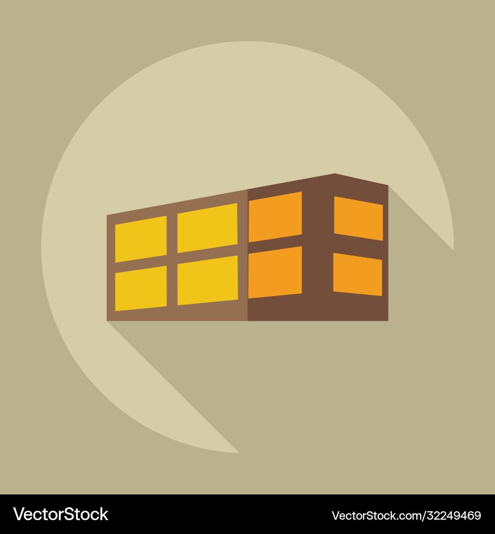 Flat modern design with shadow icons building vector image