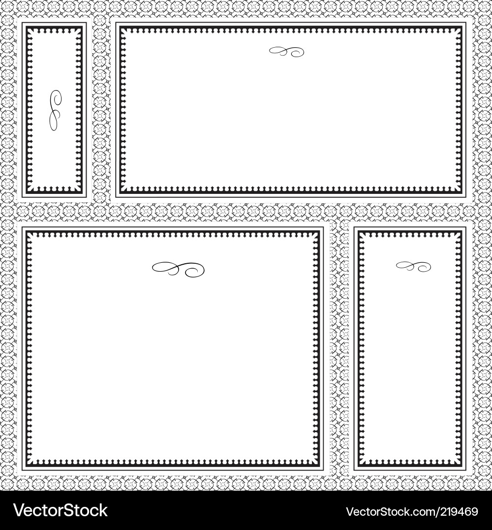 Ornate frames Royalty Free Vector Image - VectorStock