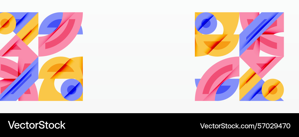 Abstract design features colorful overlapping Vector Image