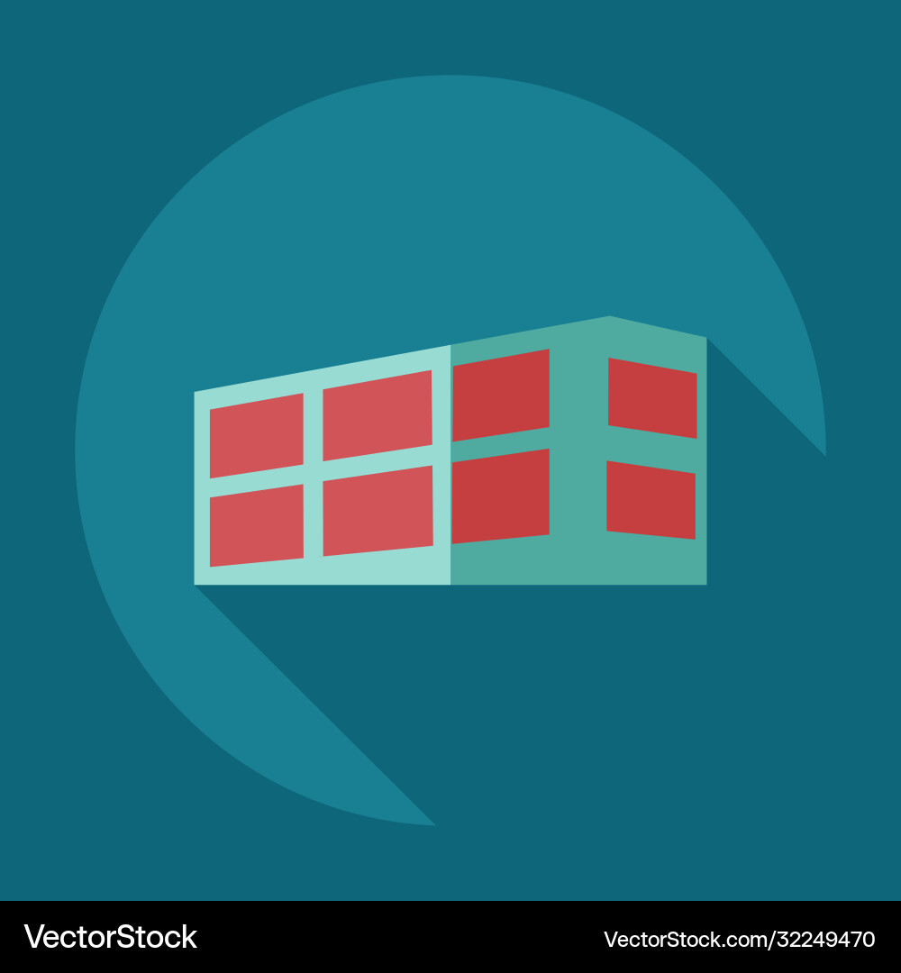 Flat modern design with shadow icons building vector image