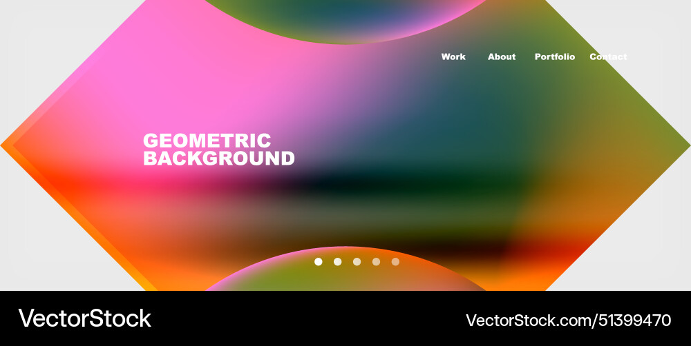 Minimal geometric web site page template design Vector Image