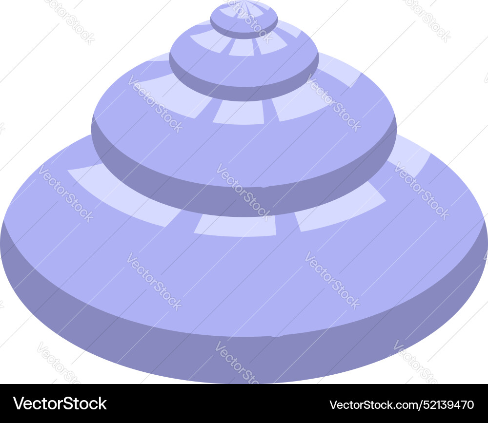 Purple shell lying with spiral structure visible Purple shell lying with spiral structure visible vector image