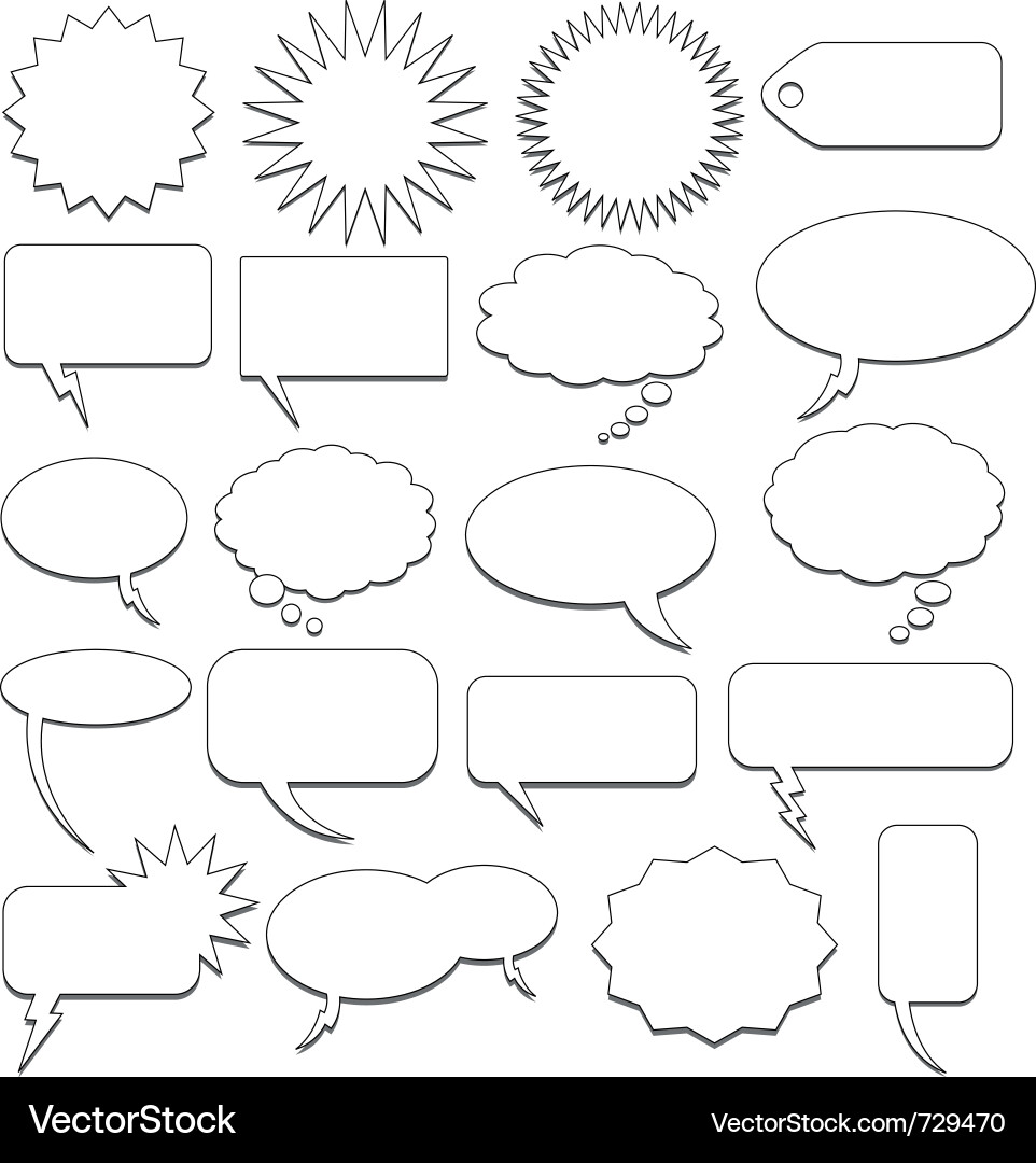 Speech Bubbles - Collection vector image