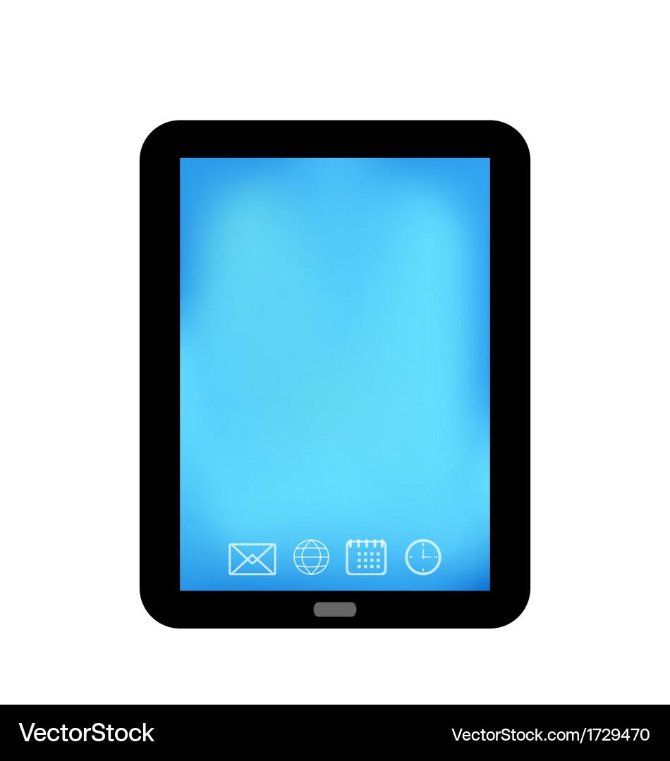Tablet Device with Panel Display Vector Image