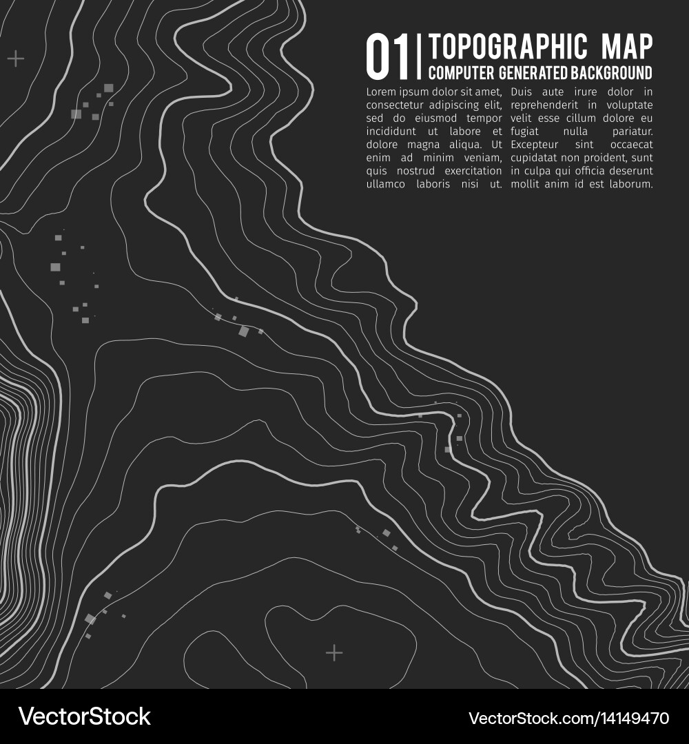 Topographic map background with space for copy vector image