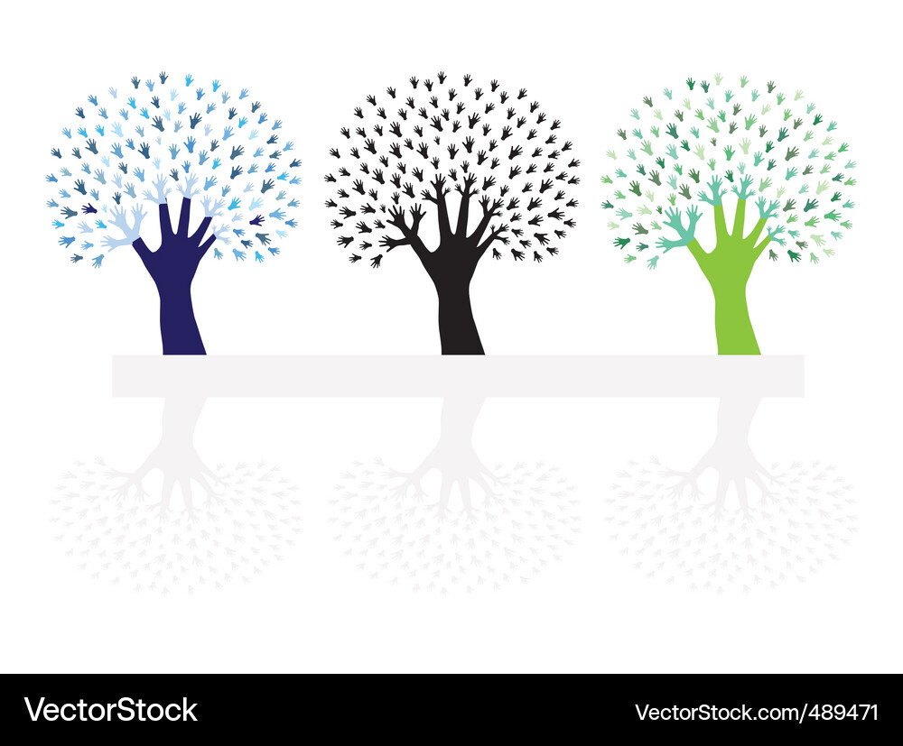 Abstract Tree Collection Vector Image