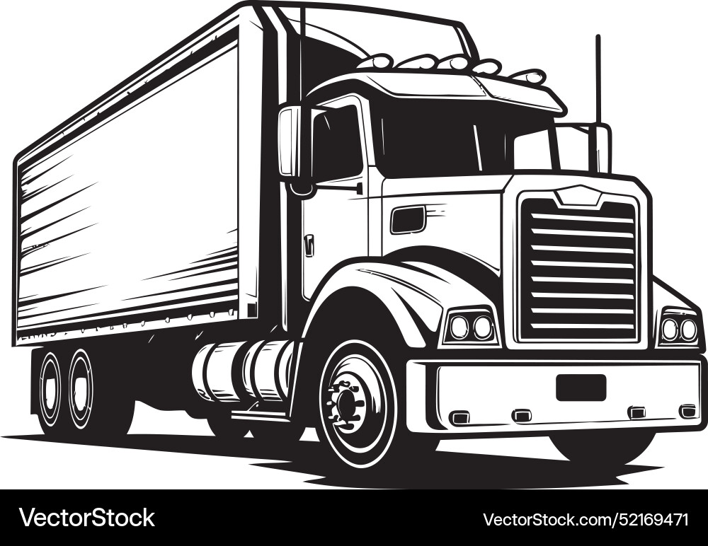 Commercial trucking in a post covid world truck Commercial trucking in a post covid world truck vector image