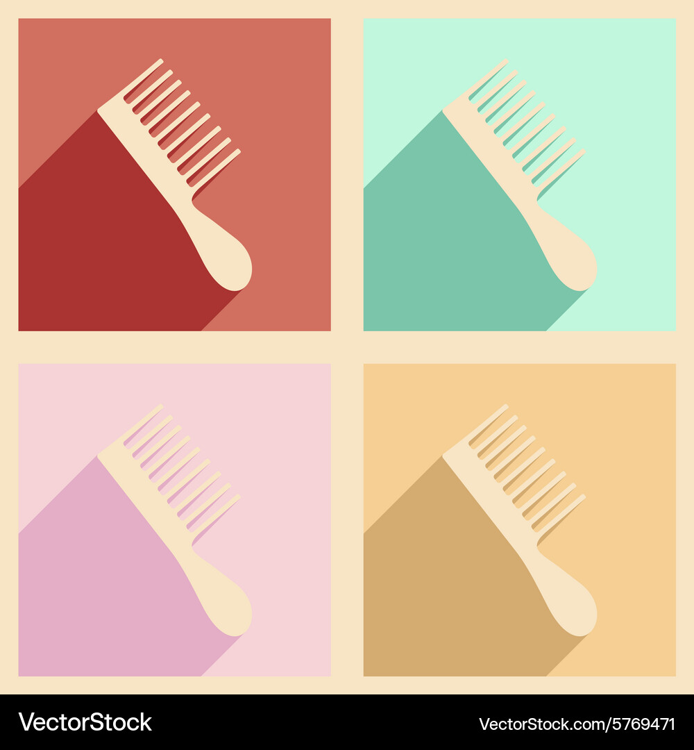 Flat with shadow concept and mobile application Vector Image