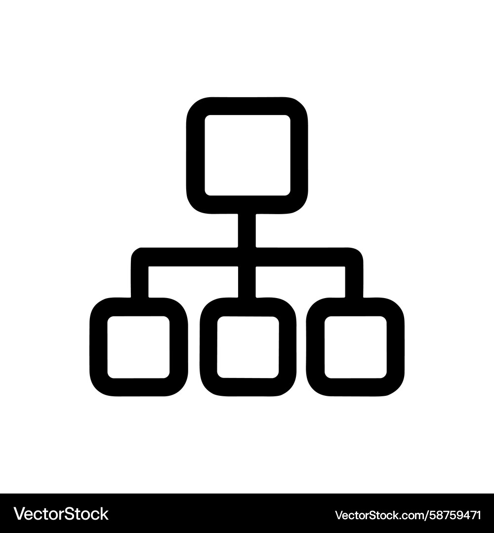 Hierarchy Diagram Outline Vector Image