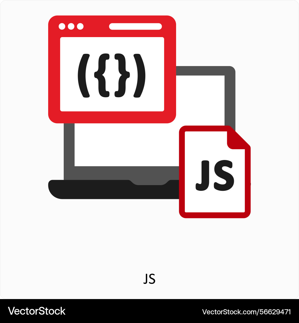 Js icon concept vector image
