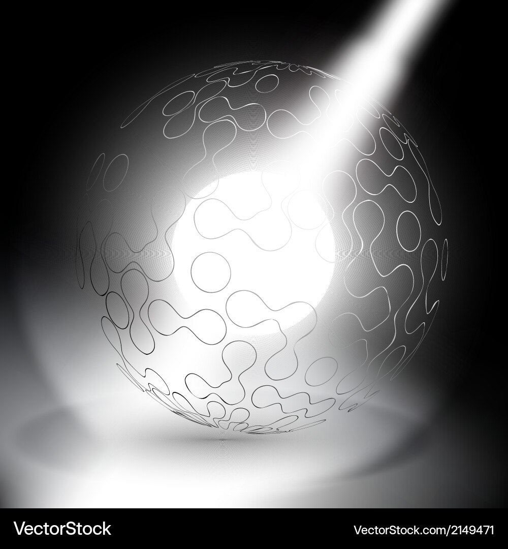 Luminous Sphere in Rays Vector Image