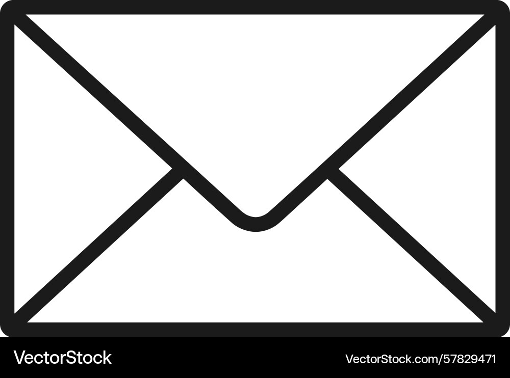 Open envelope design with simple outline suitable Open envelope design with simple outline suitable vector image
