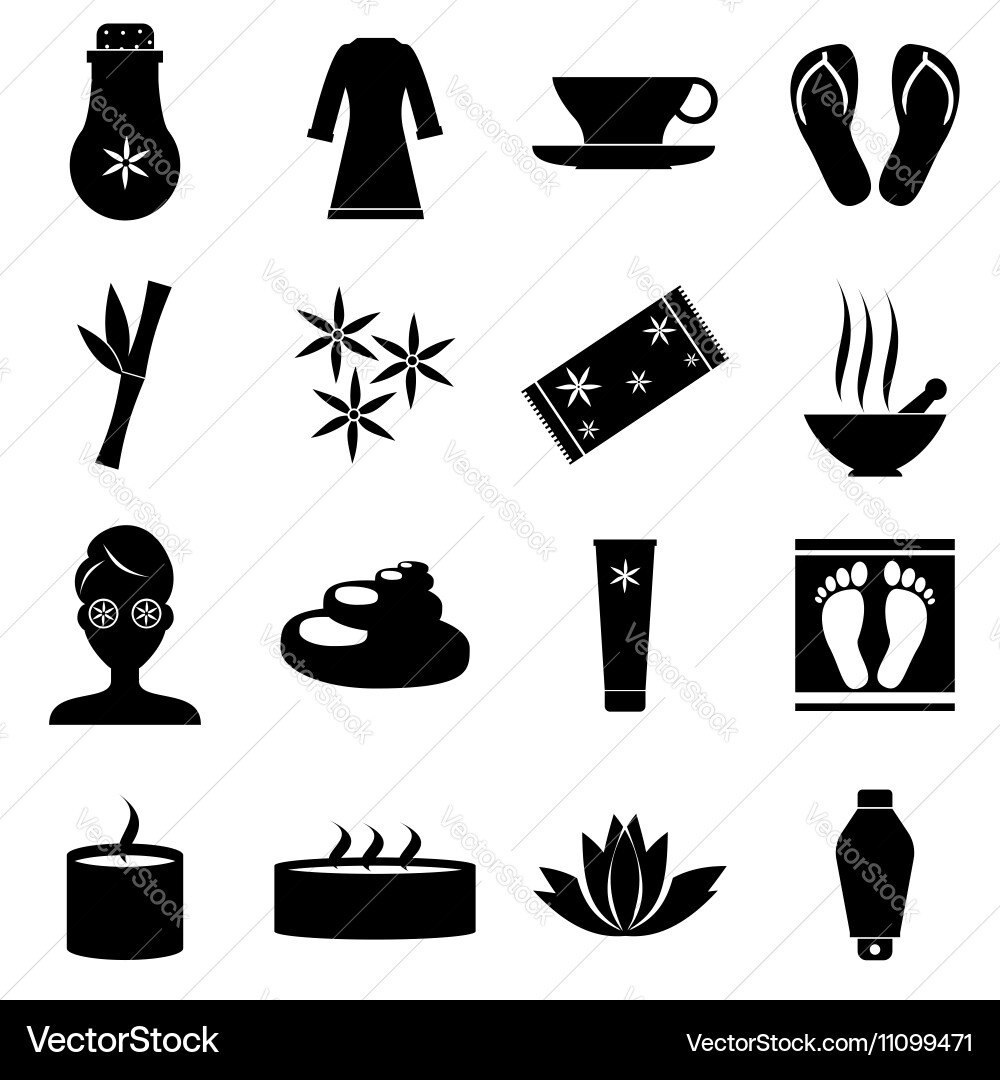 Spa Icons - Relax & Wellness Vector Image
