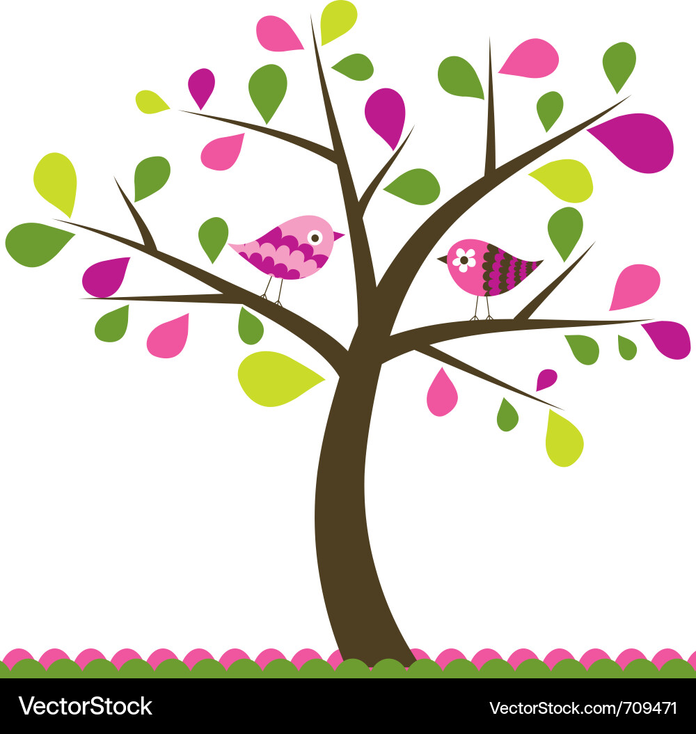 Valentine Tree Vector Image