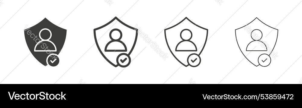 Authentication icon set Vector Image