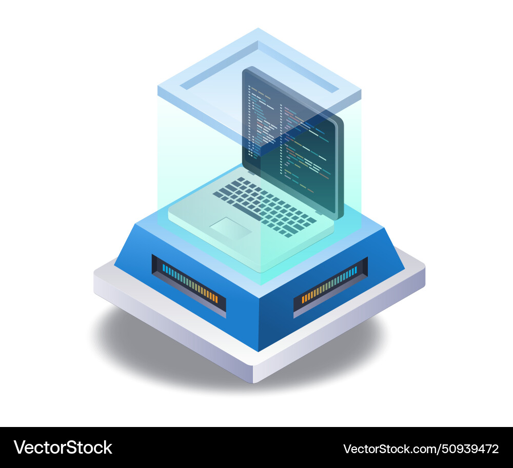 Developer application computer programmer room Developer application computer programmer room vector image