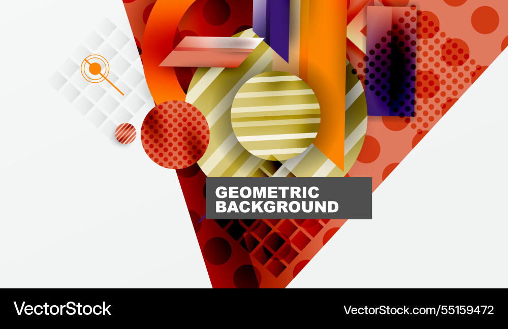 Dynamic complex geometric abstract background Vector Image