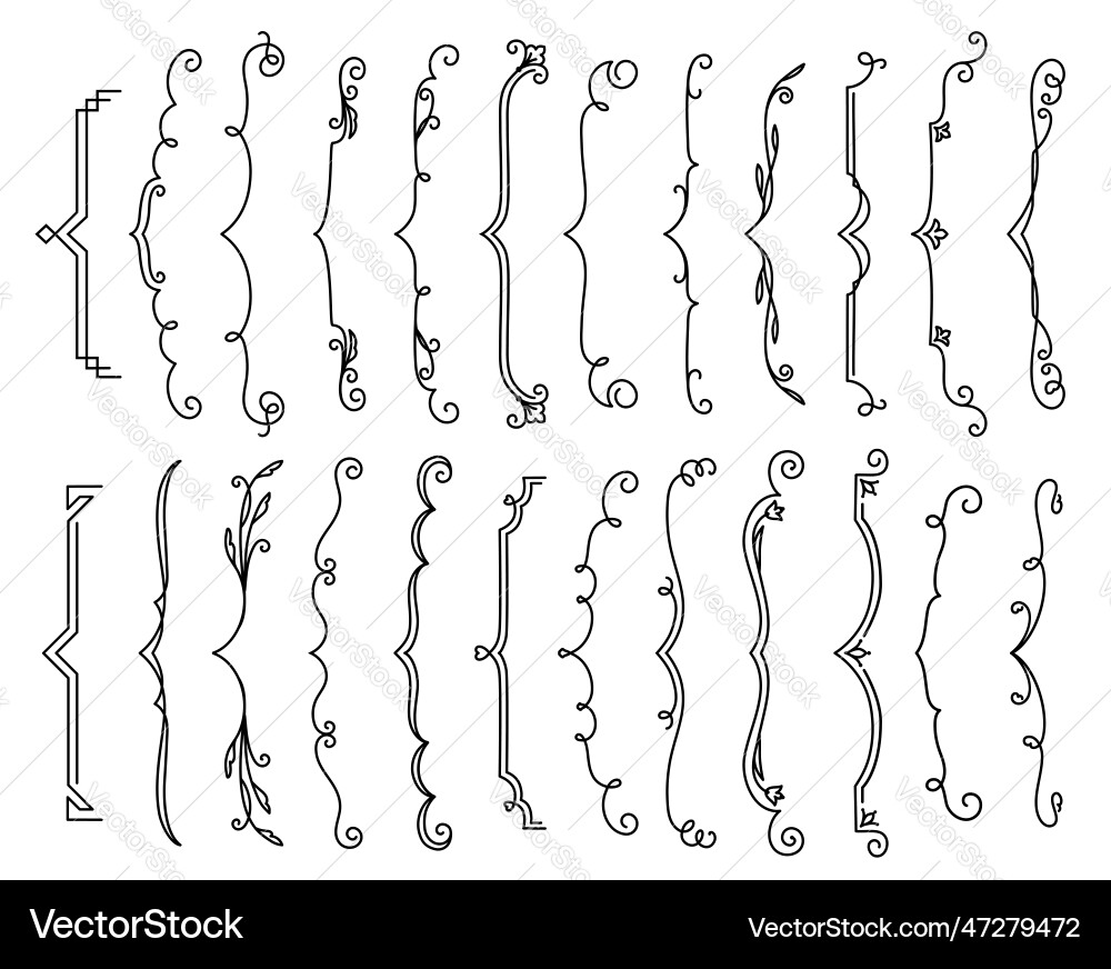 Elegant Calligraphic Parenthesis Frames Vector Image
