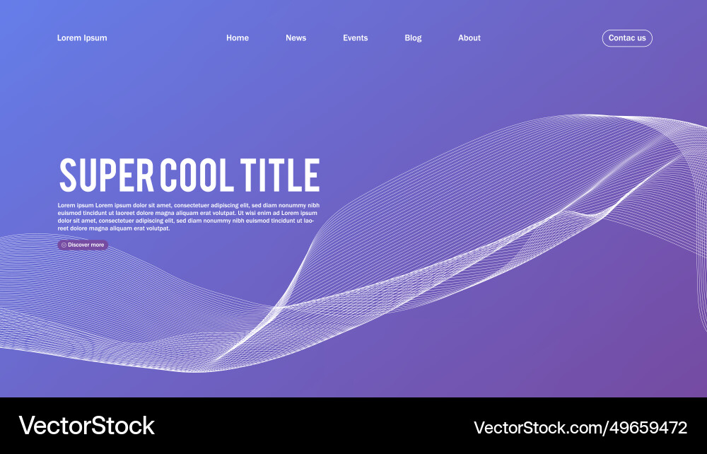 Landing page abstract design template for website Landing page abstract design template for website vector image