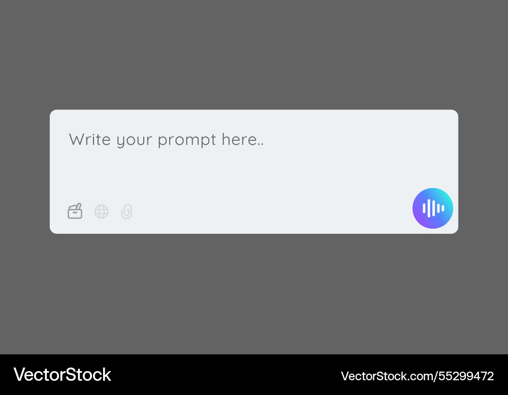 Prompt search bar for ai artificial intelligence Prompt search bar for ai artificial intelligence Vector Image