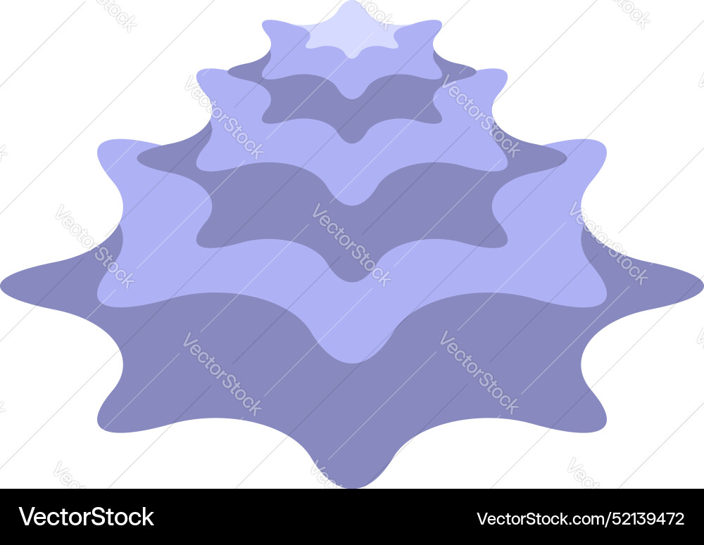 Purple seashell showing abstract wavy pattern Purple seashell showing abstract wavy pattern Vector Image