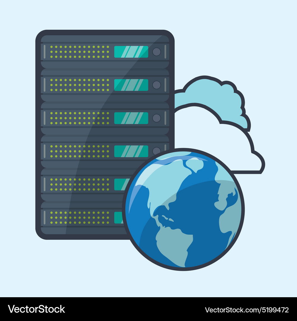 Web hosting design Vector Image