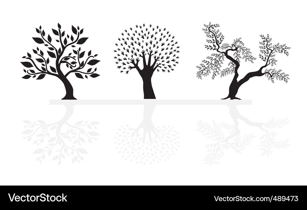 Abstract Tree Collection vector image