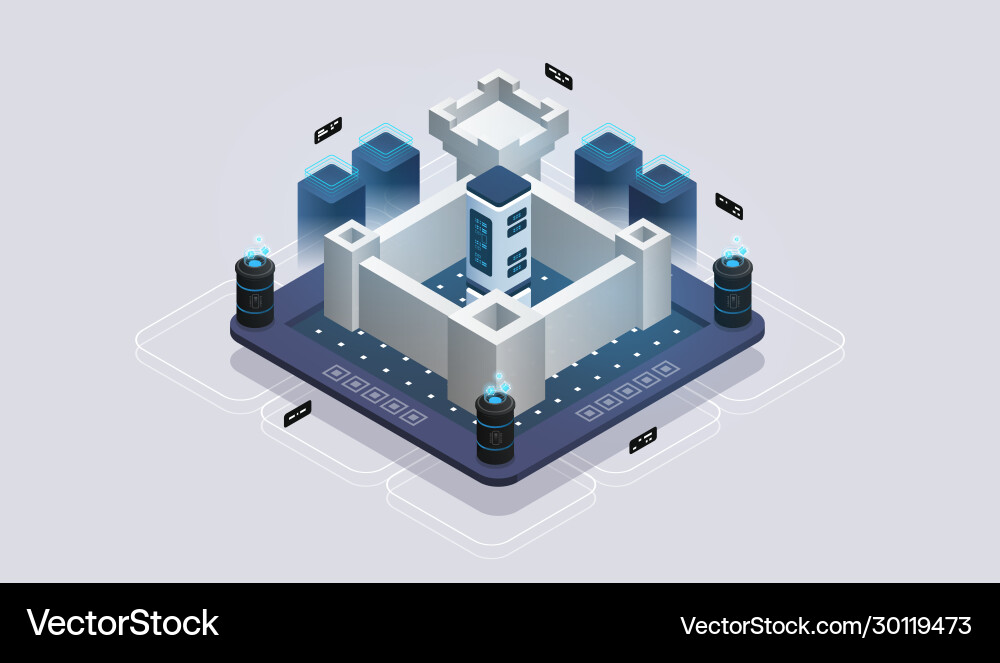 Concept data network management Vector Image