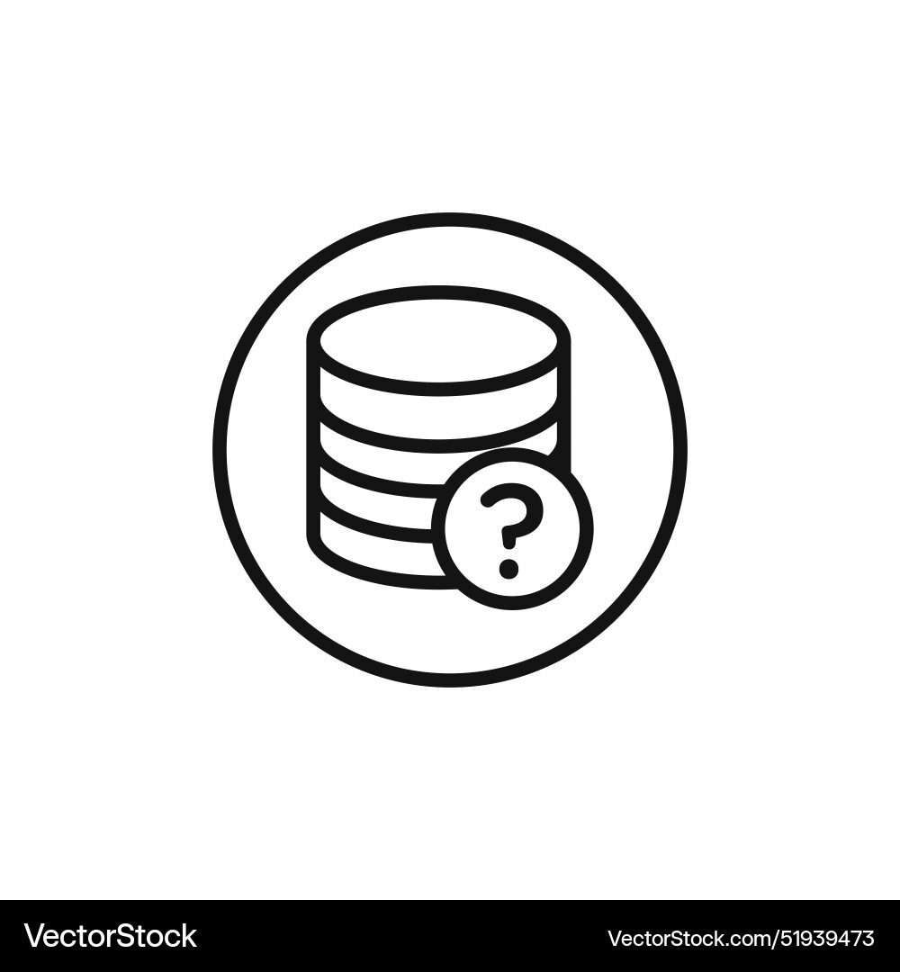 Database query icon logo sign outline vector image