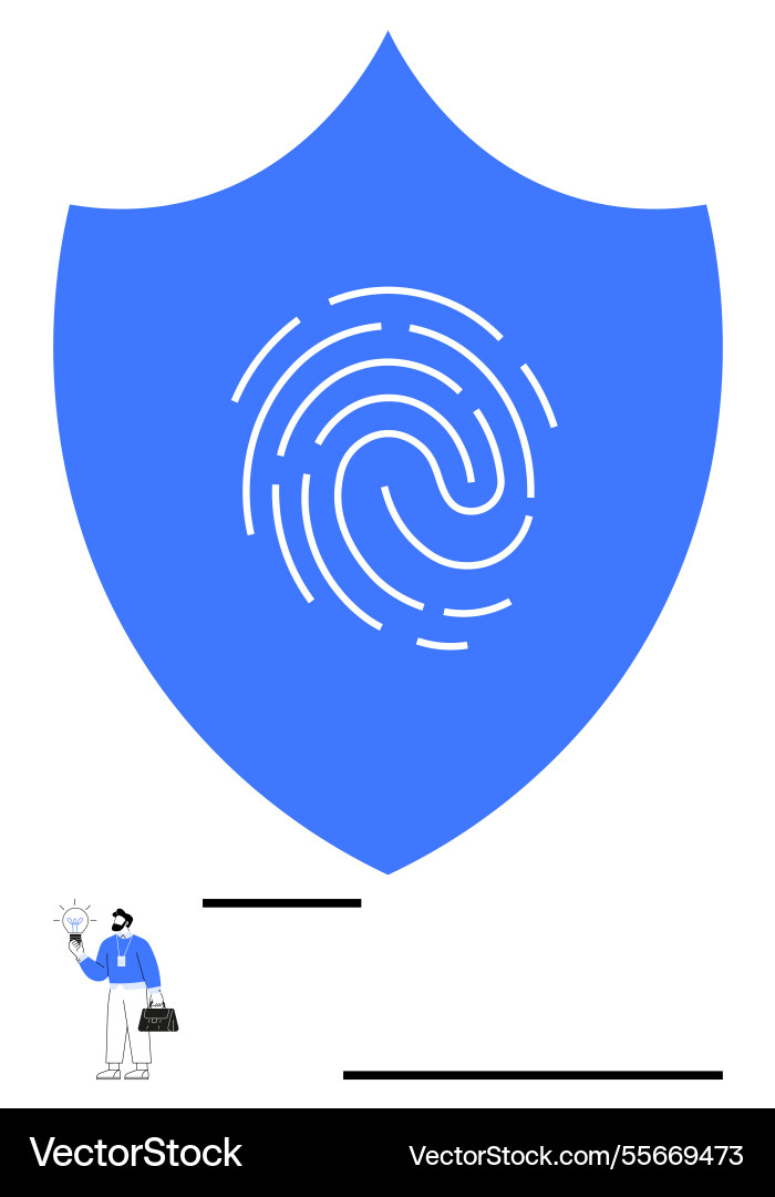 Digital security concept with fingerprint Digital security concept with fingerprint vector image
