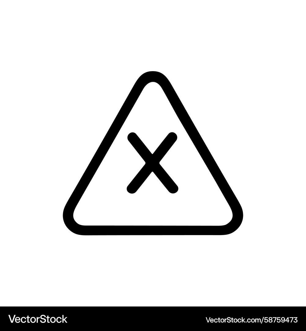 Error Triangle Alert Icon Vector Image