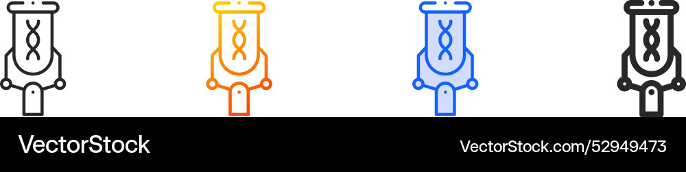 Genetic modification iconthin linear gradient Genetic modification iconthin linear gradient Vector Image