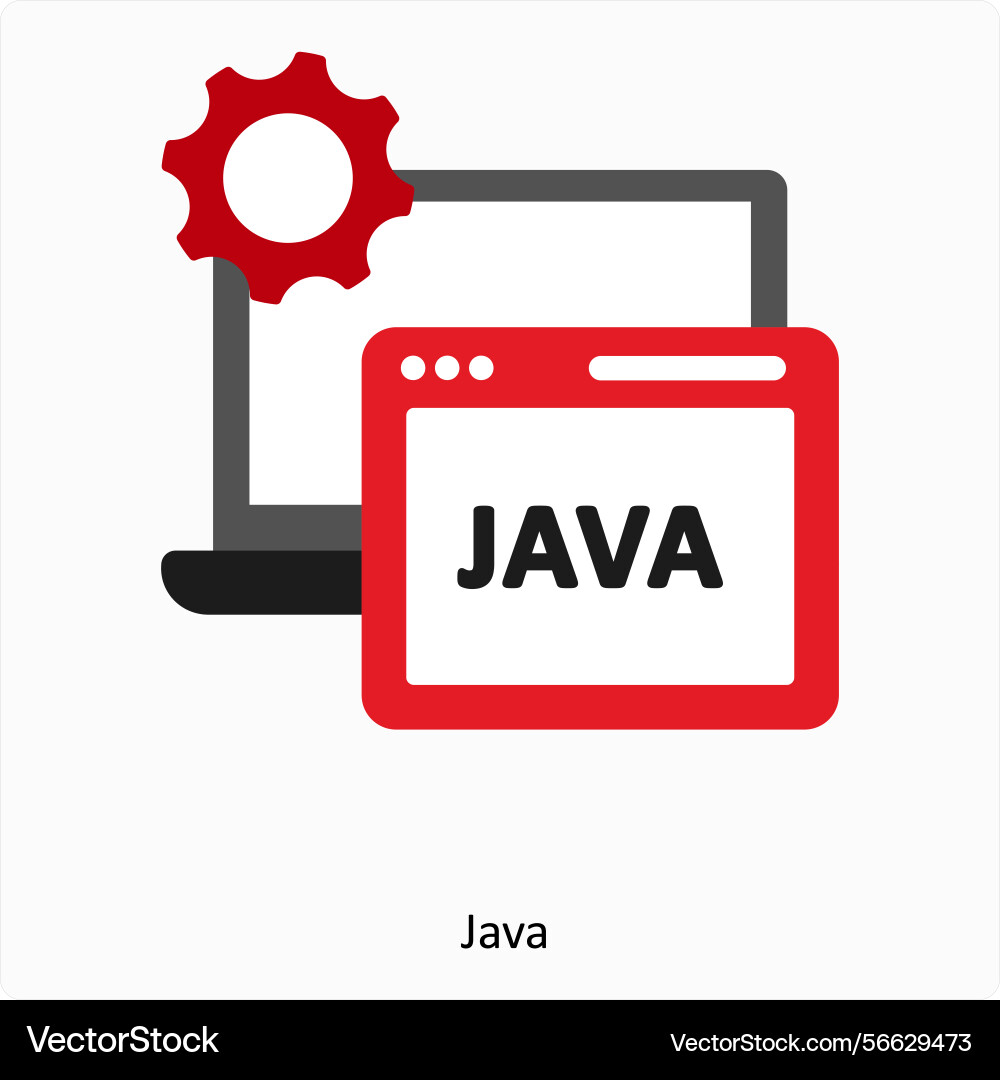 Java icon concept vector image