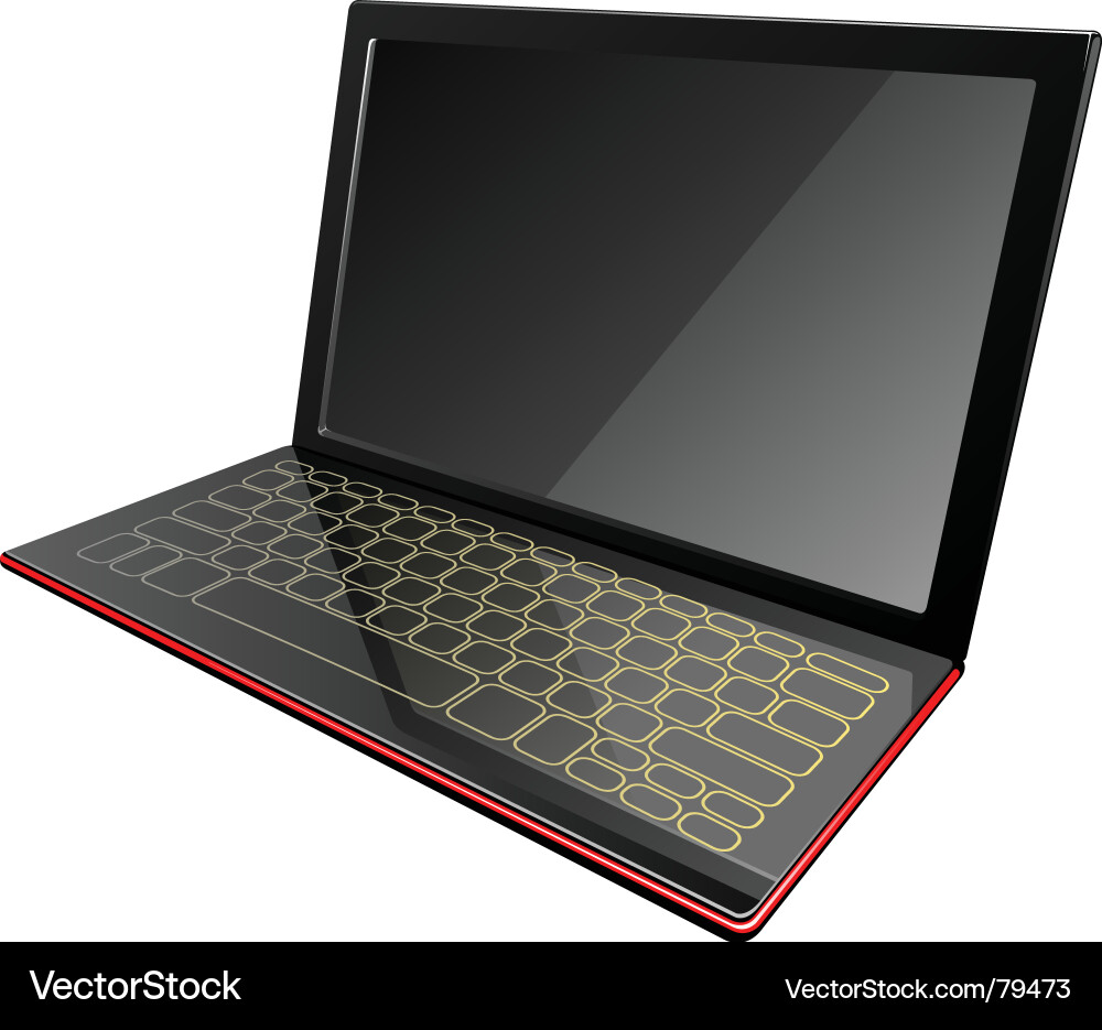 Laptop Computer Display vector image