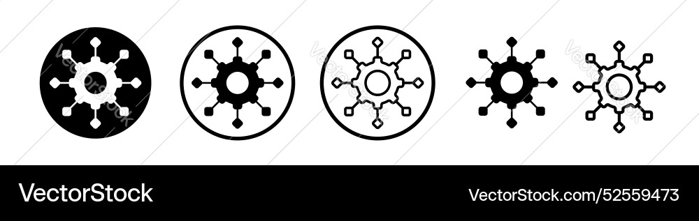 Microservices icon set on white background Microservices icon set on white background vector image