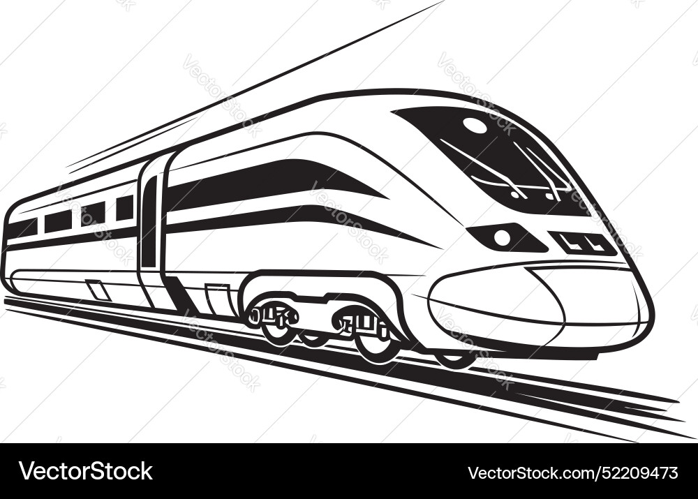 Velocity vanguard high speed bullet train logo Vector Image