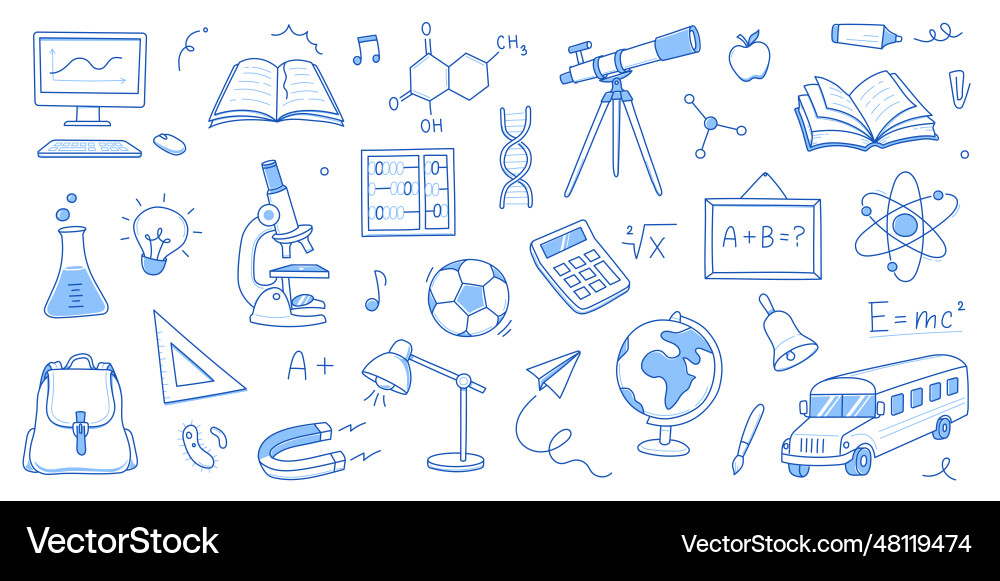 Back to school education doodle icon hand drawn Back to school education doodle icon hand drawn vector image