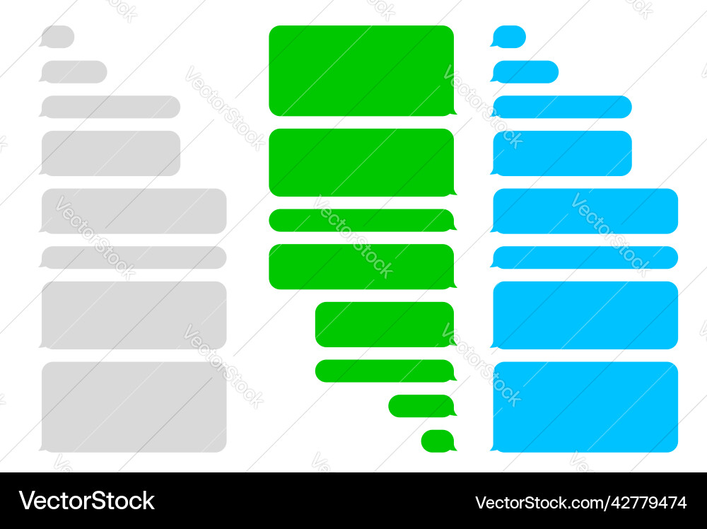 Chat Message Bubbles - App Interface vector image