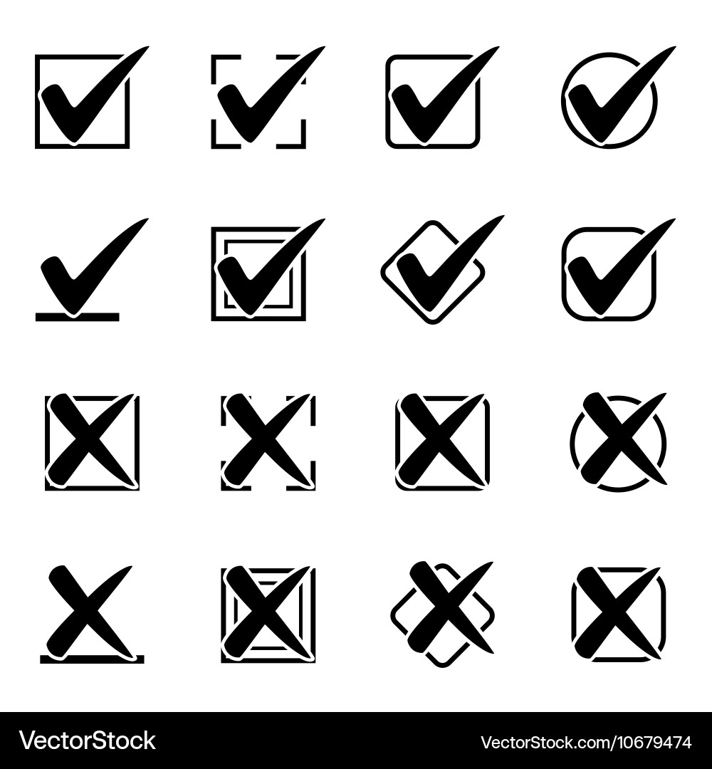 Check Mark Icon Collection vector image