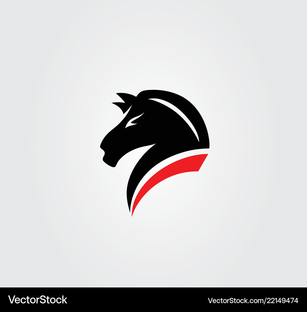 Dynamic Horse Head Logo Vector Image
