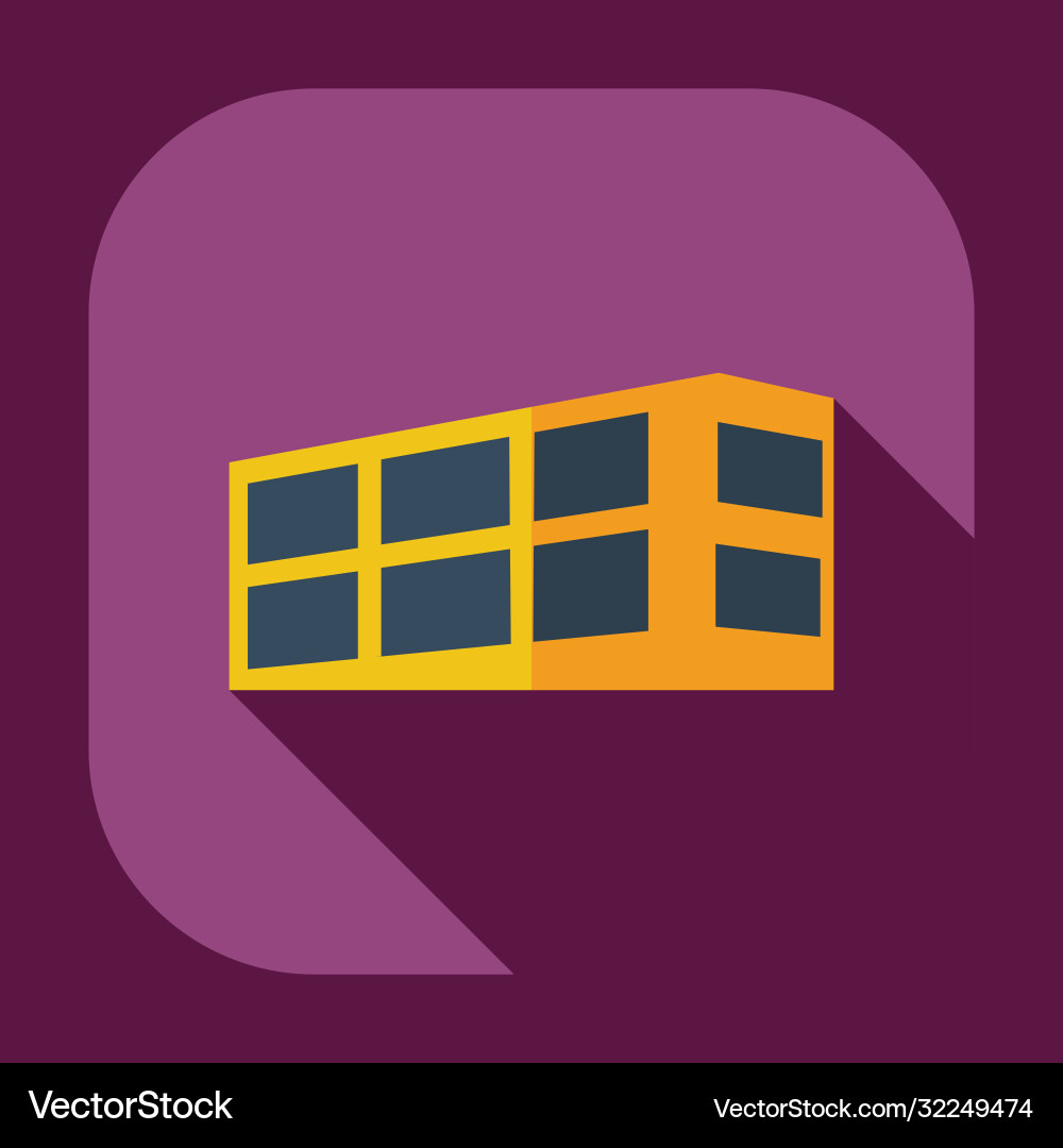 Flat modern design with shadow icons building Vector Image