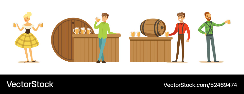Man character with beer relaxing at pub or bar Man character with beer relaxing at pub or bar Vector Image